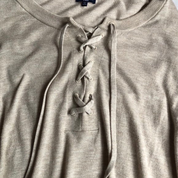 Splendid Lakewood Cashmere Blend Lace Up Luxury Loungewear Sweater - Picture 5 of 7